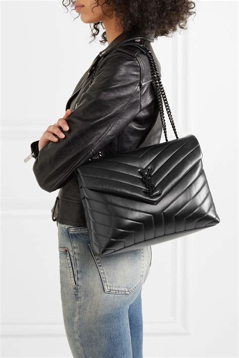 ysl medium bag black|YSL quilted bag black.